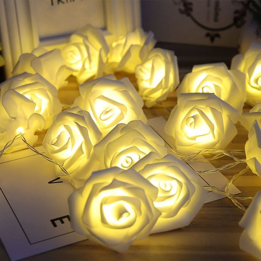 "Romantic Glow: LED Rose Flower Lights"